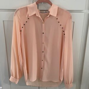 Chloe K long sleeve top with studs